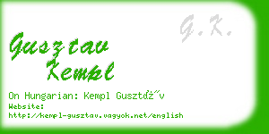 gusztav kempl business card